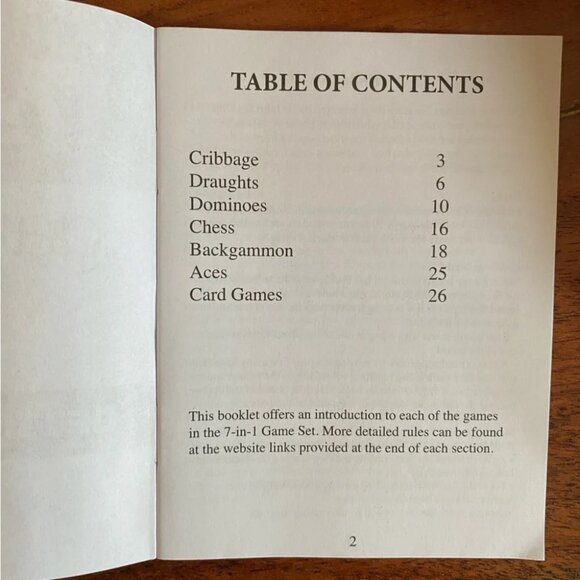 7 in 1 Wooden Game Set NIB - Picture 10 of 16